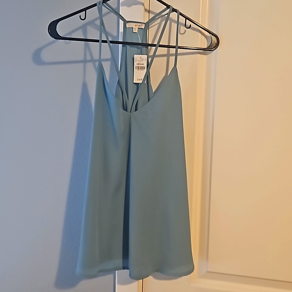 NWT Dusty Blue Wet Seal Top